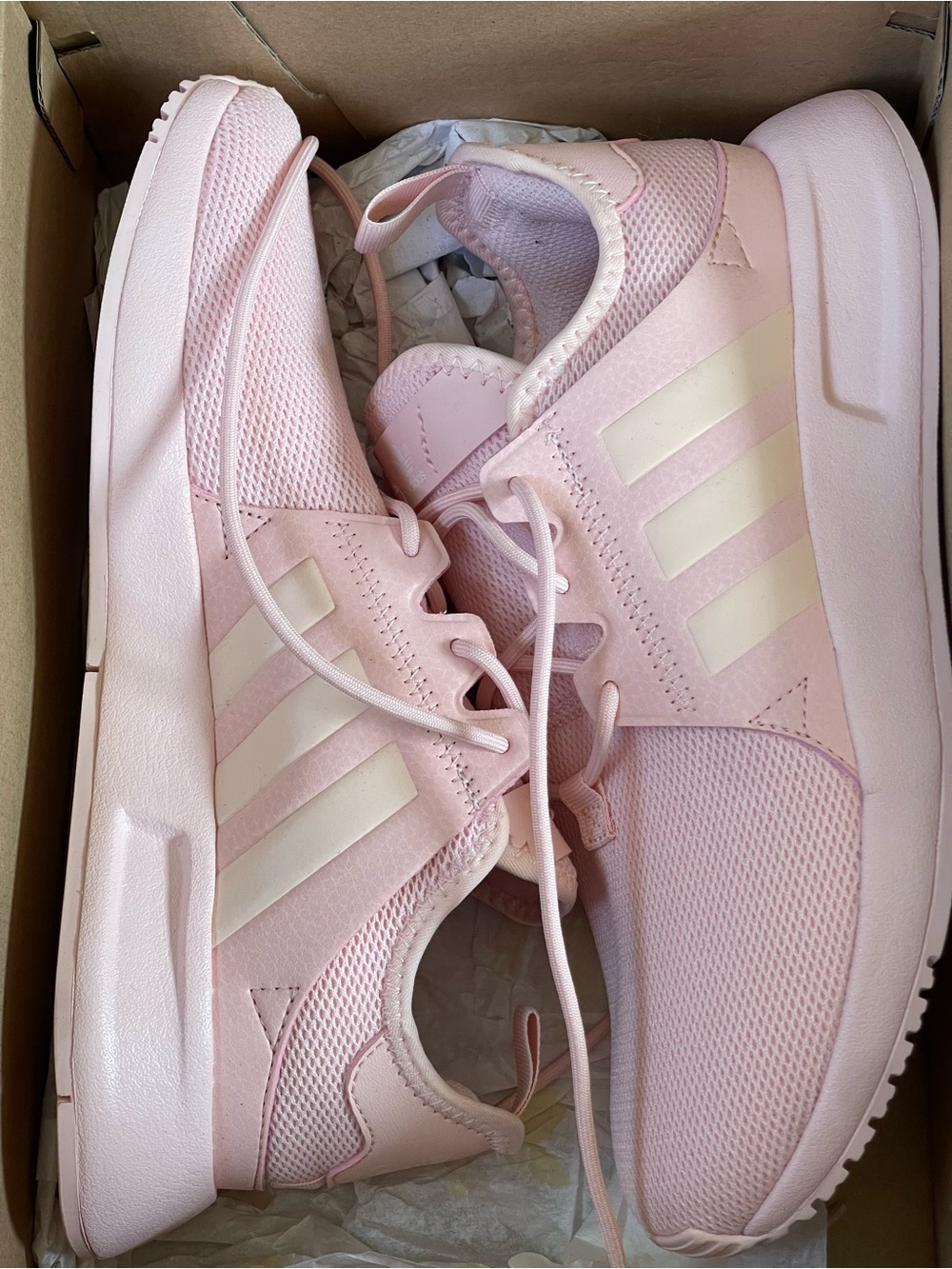 adidas Pink Athletic Sneakers with Cream Stripes